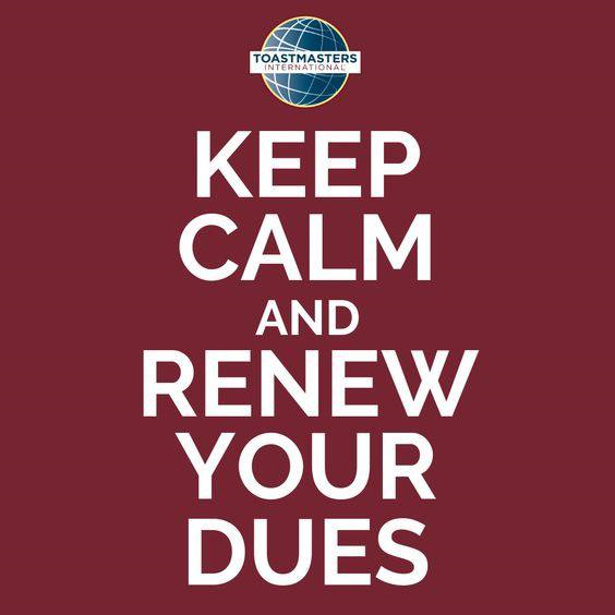 Keep Calm and Renew Your Dues
